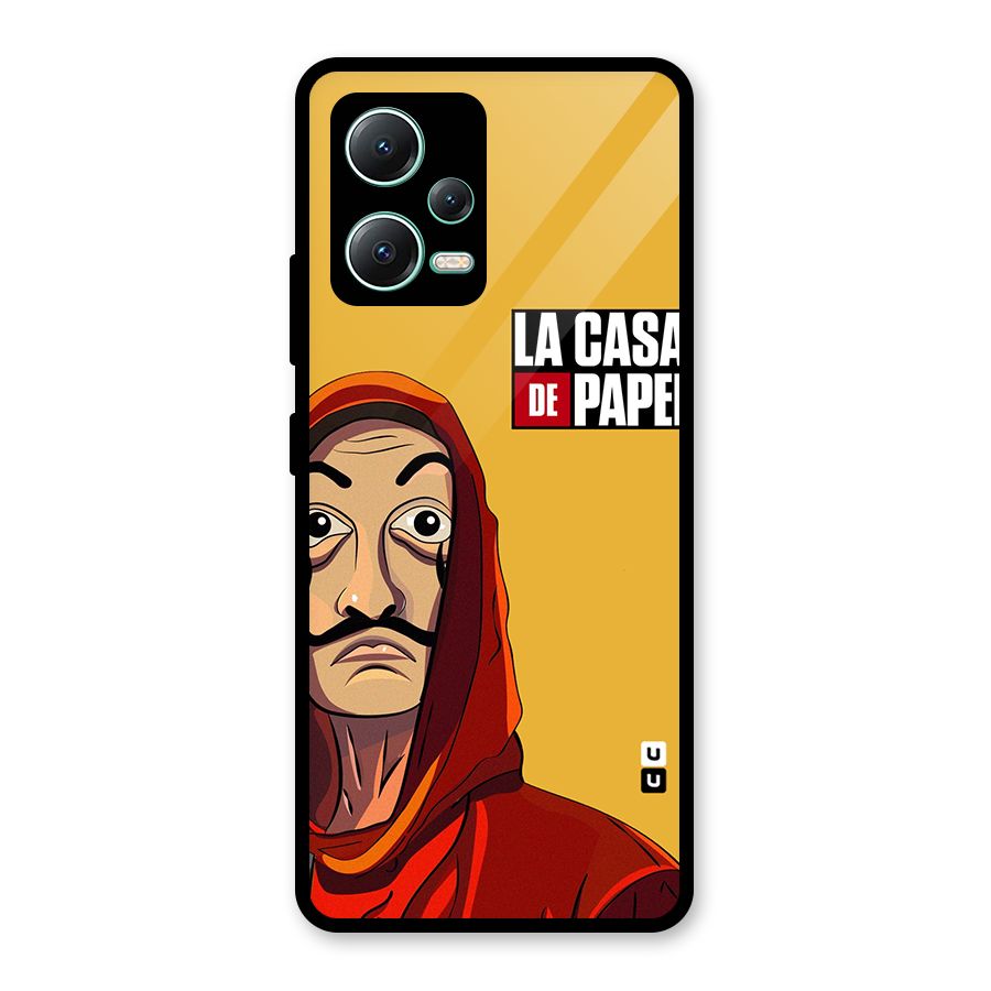 Money Heist La Casa De Papel Glass Back Case for Redmi Note 12 5G