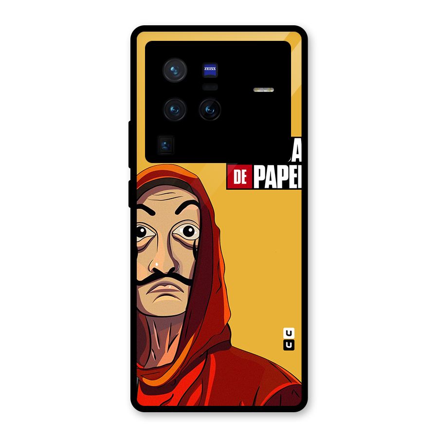 Money Heist La Casa De Papel Glass Back Case for Vivo X80 Pro