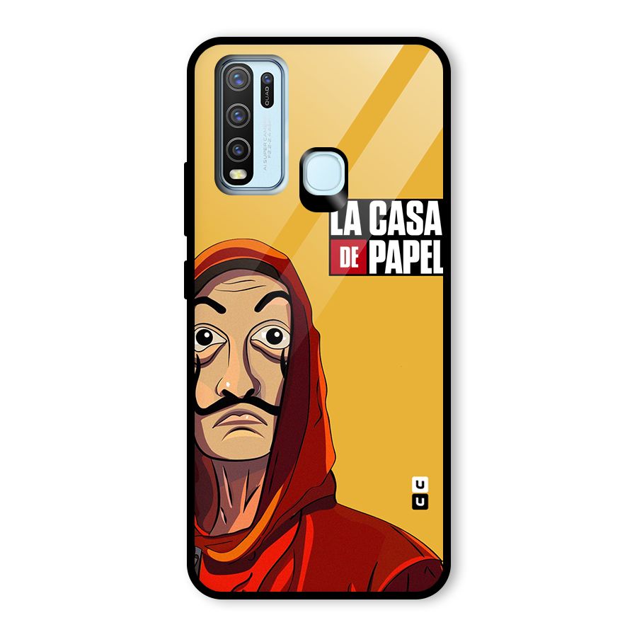 Money Heist La Casa De Papel Glass Back Case for Vivo Y30