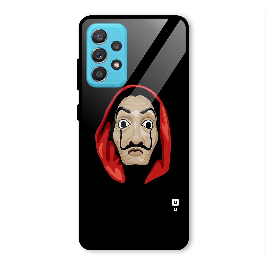 Money Heist Mask Glass Back Case for Galaxy A52s 5G