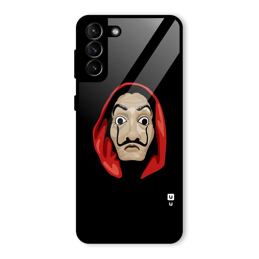Money Heist Mask Glass Back Case for Galaxy S21 Plus