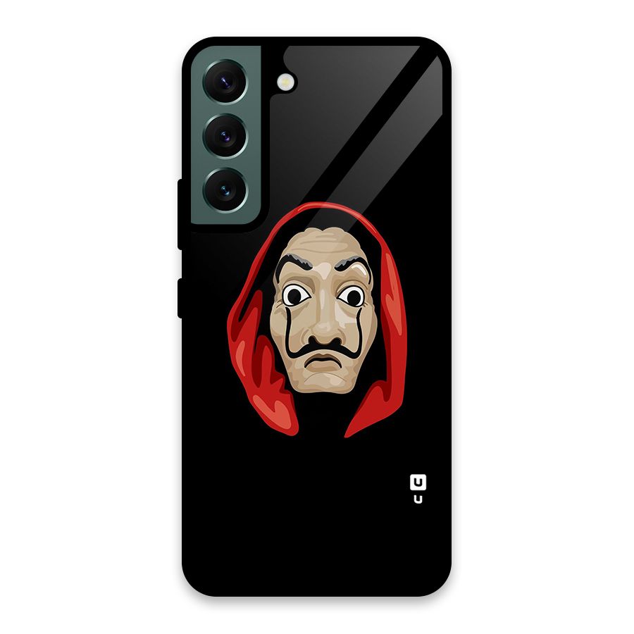 Money Heist Mask Glass Back Case for Galaxy S22 5G