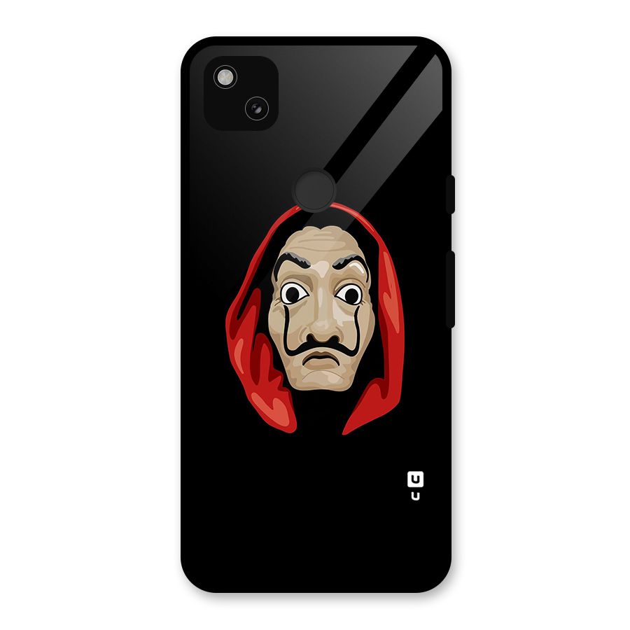 Money Heist Mask Glass Back Case for Google Pixel 4a