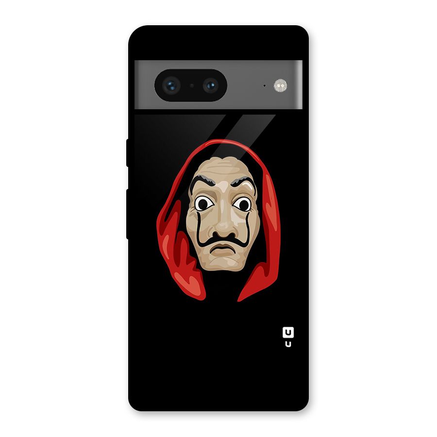 Money Heist Mask Glass Back Case for Google Pixel 7