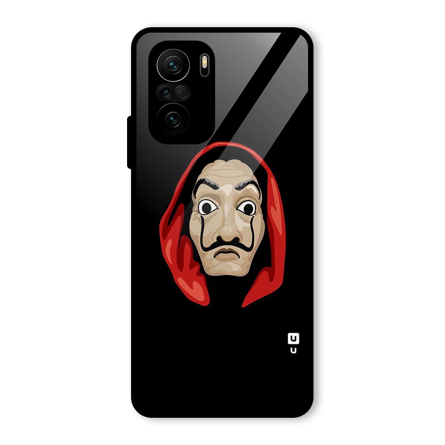 Money Heist Mask Glass Back Case for Mi 11X Pro