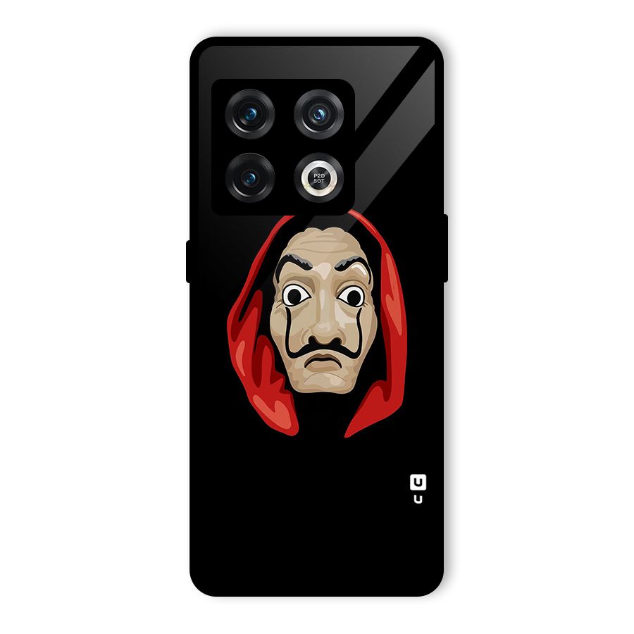 Money Heist Mask Glass Back Case for OnePlus 10 Pro 5G