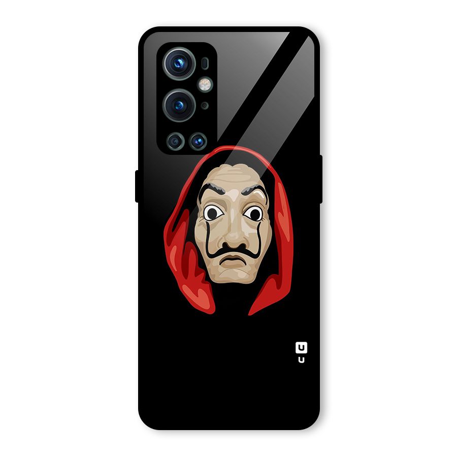 Money Heist Mask Glass Back Case for OnePlus 9 Pro