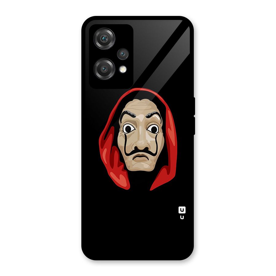 Money Heist Mask Glass Back Case for OnePlus Nord CE 2 Lite 5G