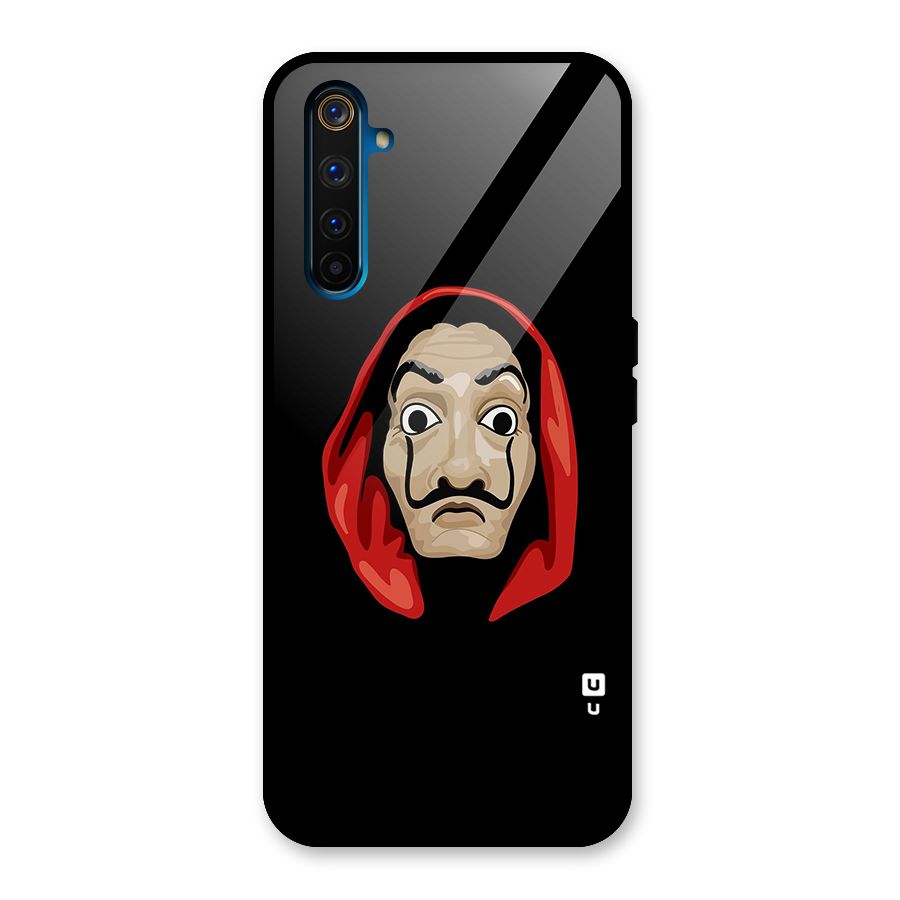Money Heist Mask Glass Back Case for Realme 6 Pro