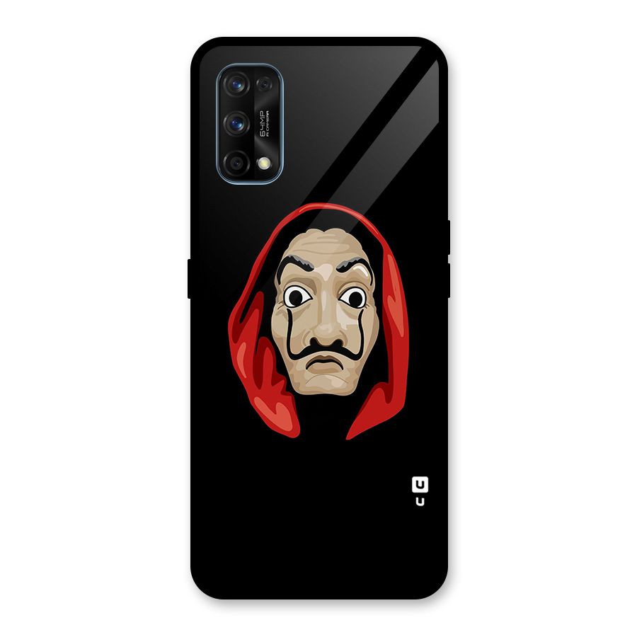 Money Heist Mask Glass Back Case for Realme 7 Pro