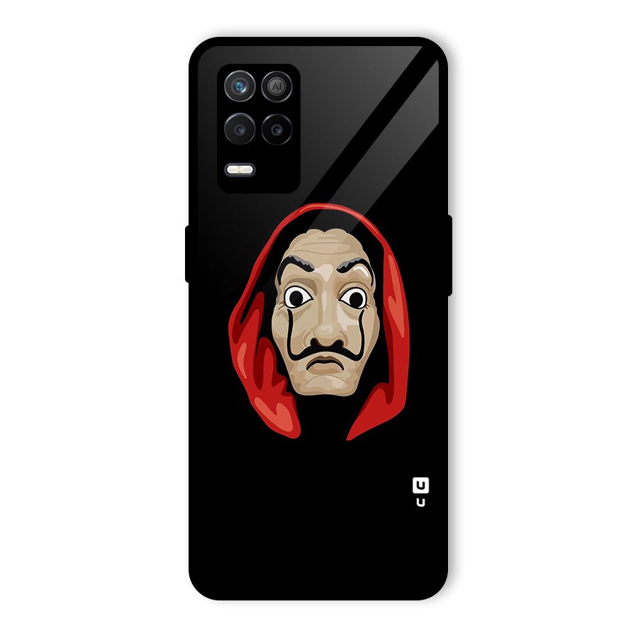 Money Heist Mask Glass Back Case for Realme 8 5G