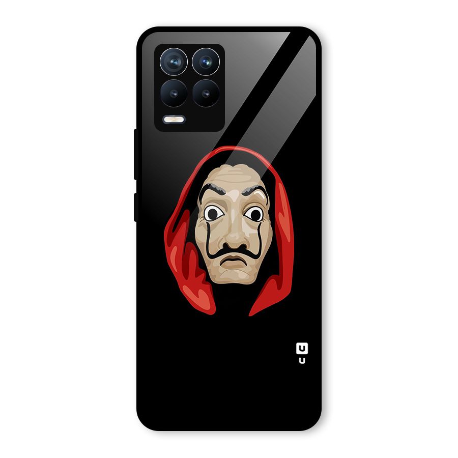 Money Heist Mask Glass Back Case for Realme 8 Pro