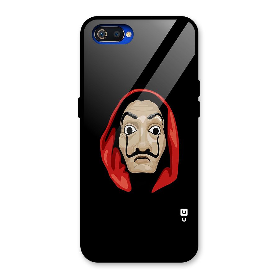 Money Heist Mask Glass Back Case for Realme C2