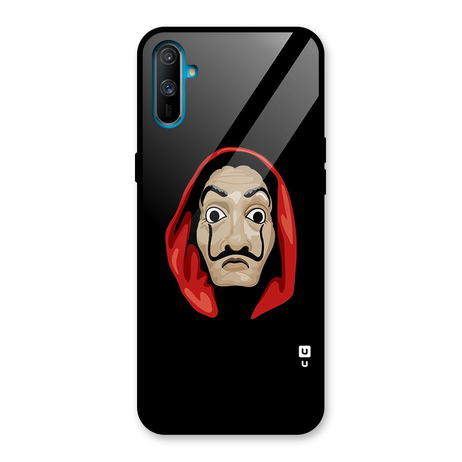 Money Heist Mask Glass Back Case for Realme C3