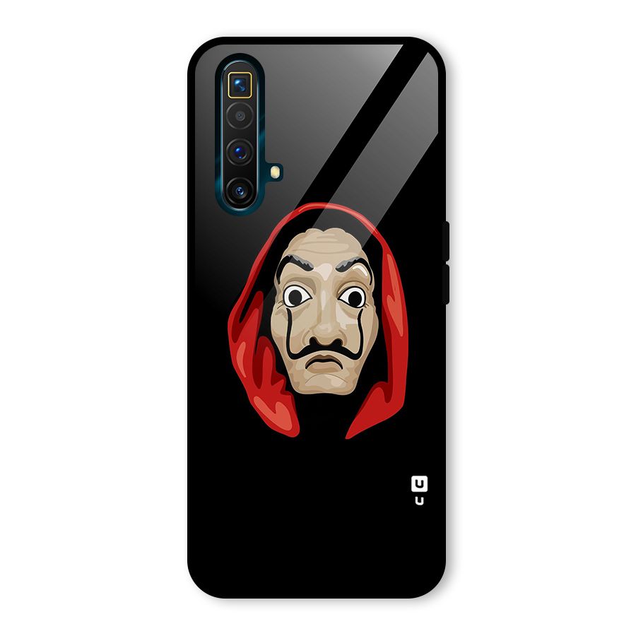 Money Heist Mask Glass Back Case for Realme X3
