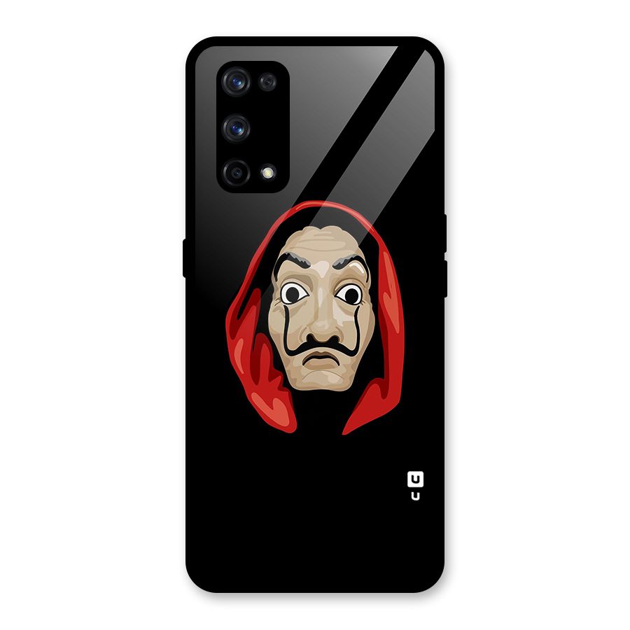 Money Heist Mask Glass Back Case for Realme X7 Pro