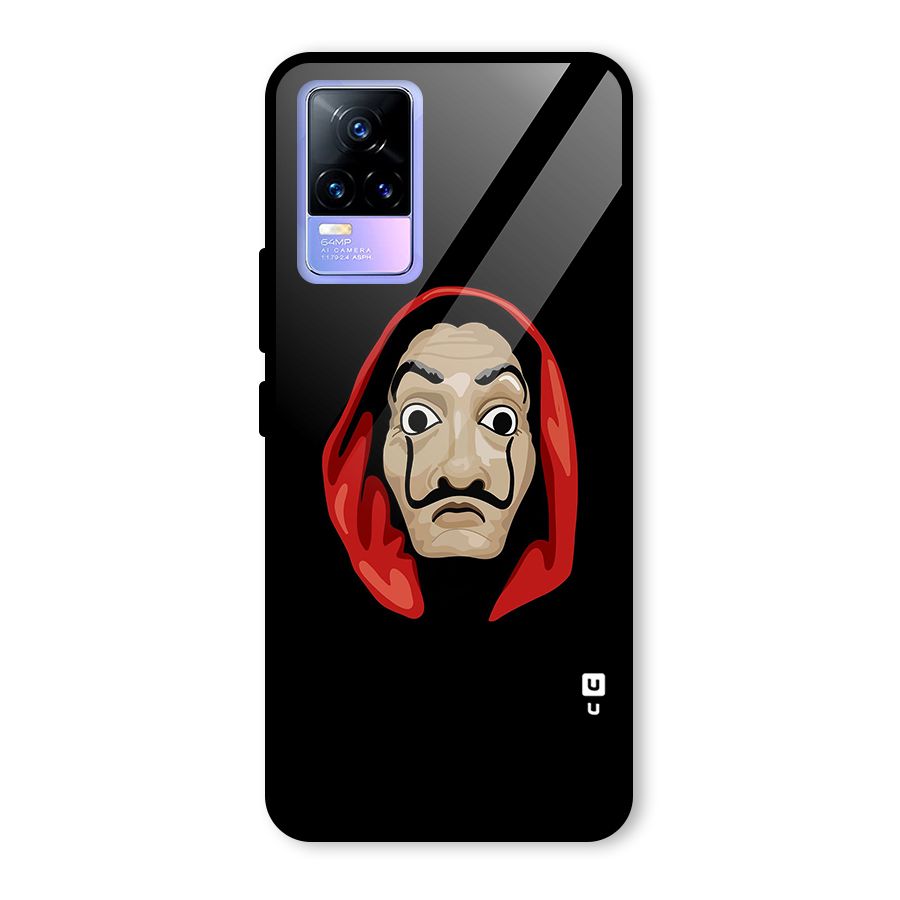 Money Heist Mask Glass Back Case for Vivo Y73