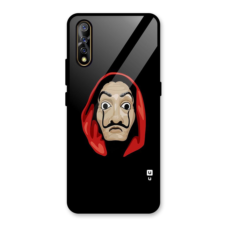 Money Heist Mask Glass Back Case for Vivo Z1x