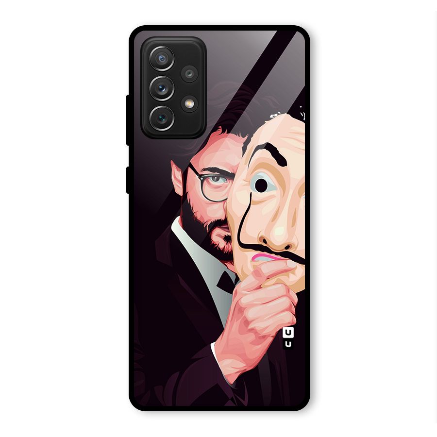 Money Heist Professor Art Glass Back Case for Galaxy A72