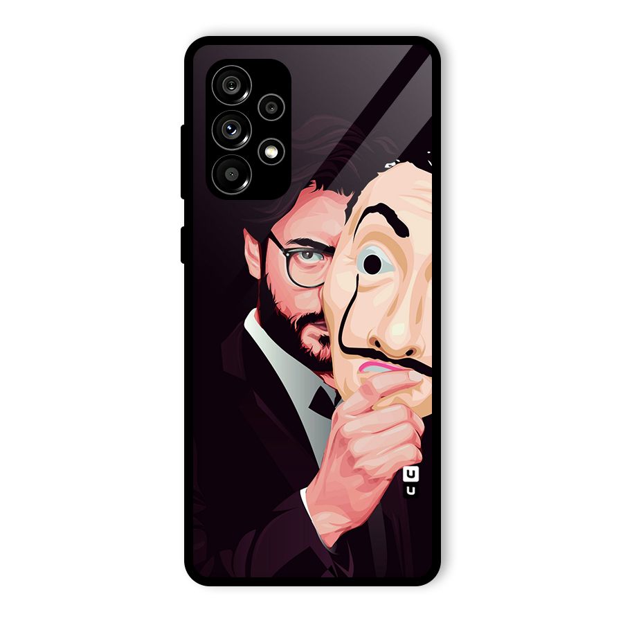 Money Heist Professor Art Glass Back Case for Galaxy A73 5G