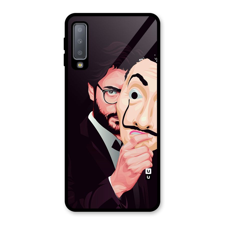 Money Heist Professor Art Glass Back Case for Galaxy A7 (2018)