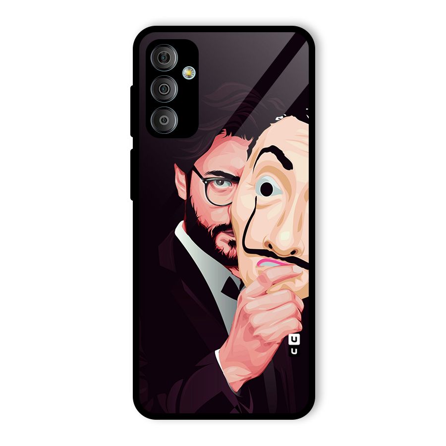 Money Heist Professor Art Glass Back Case for Galaxy F23