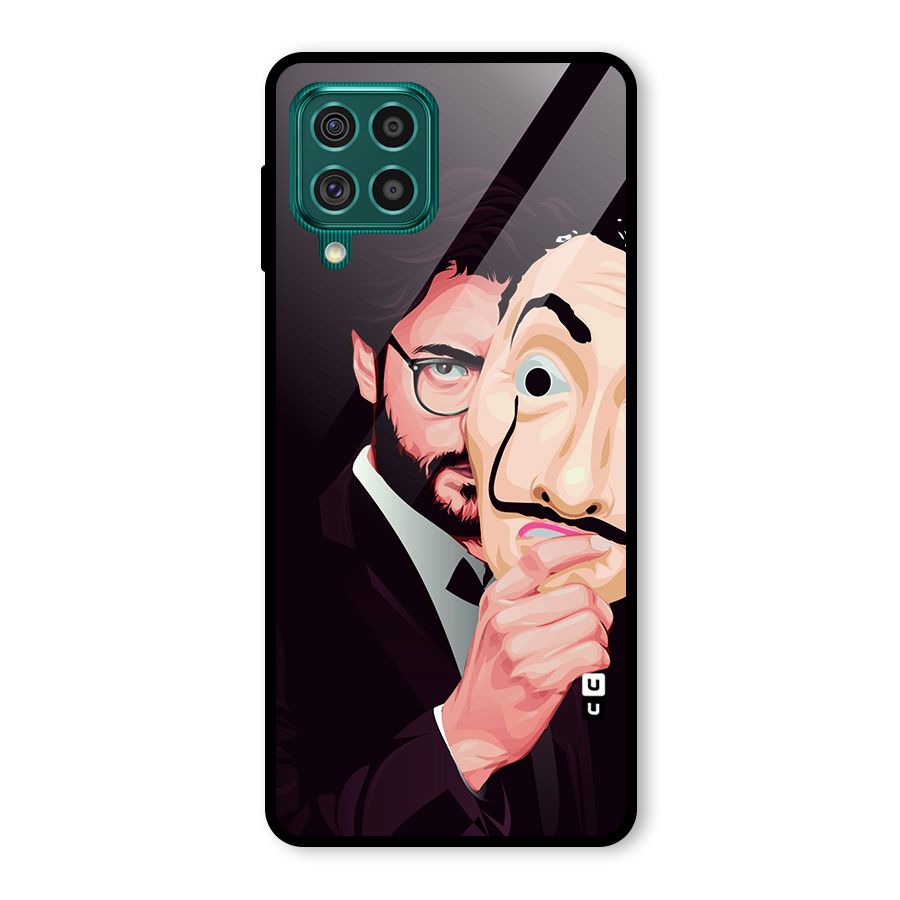 Money Heist Professor Art Glass Back Case for Galaxy F62