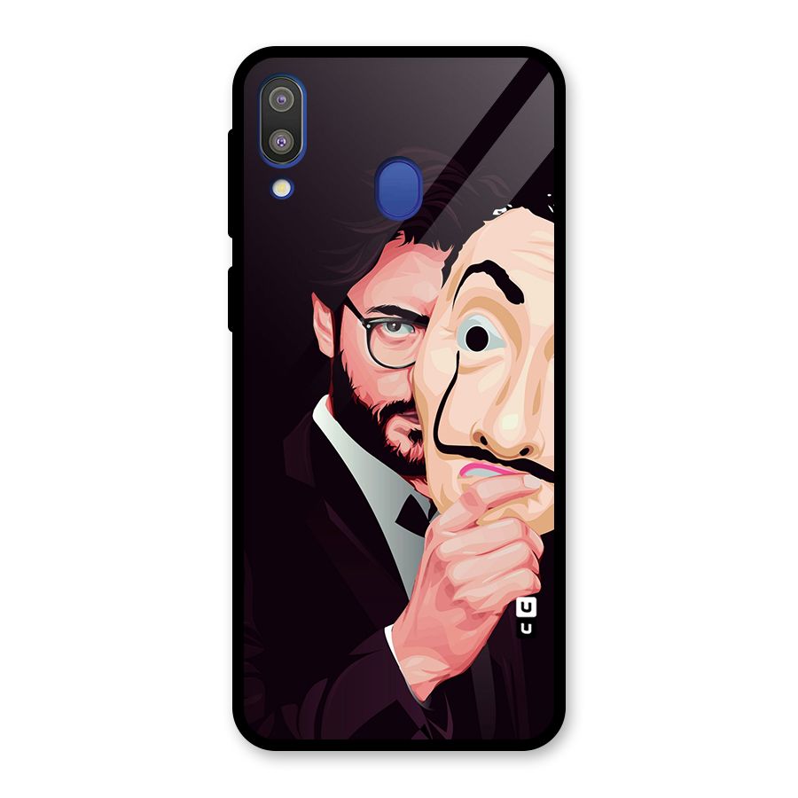 Money Heist Professor Art Glass Back Case for Galaxy M20