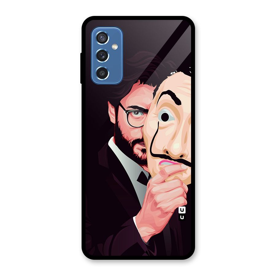 Money Heist Professor Art Glass Back Case for Galaxy M52 5G