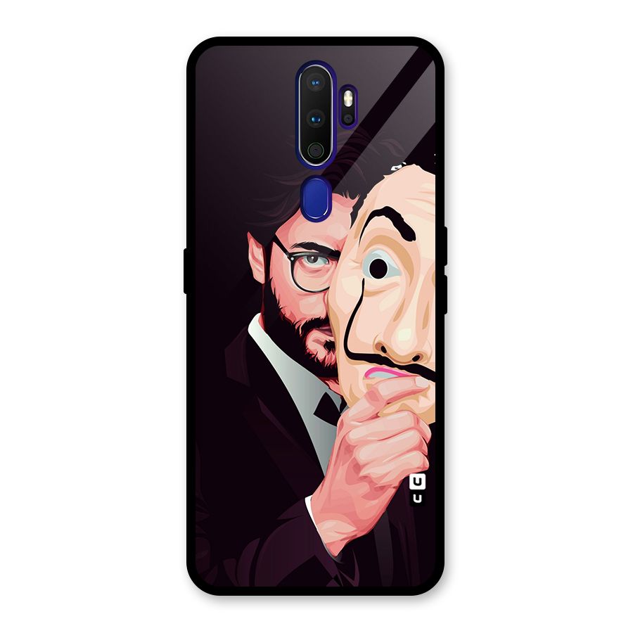 Money Heist Professor Art Glass Back Case for Oppo A9 (2020)