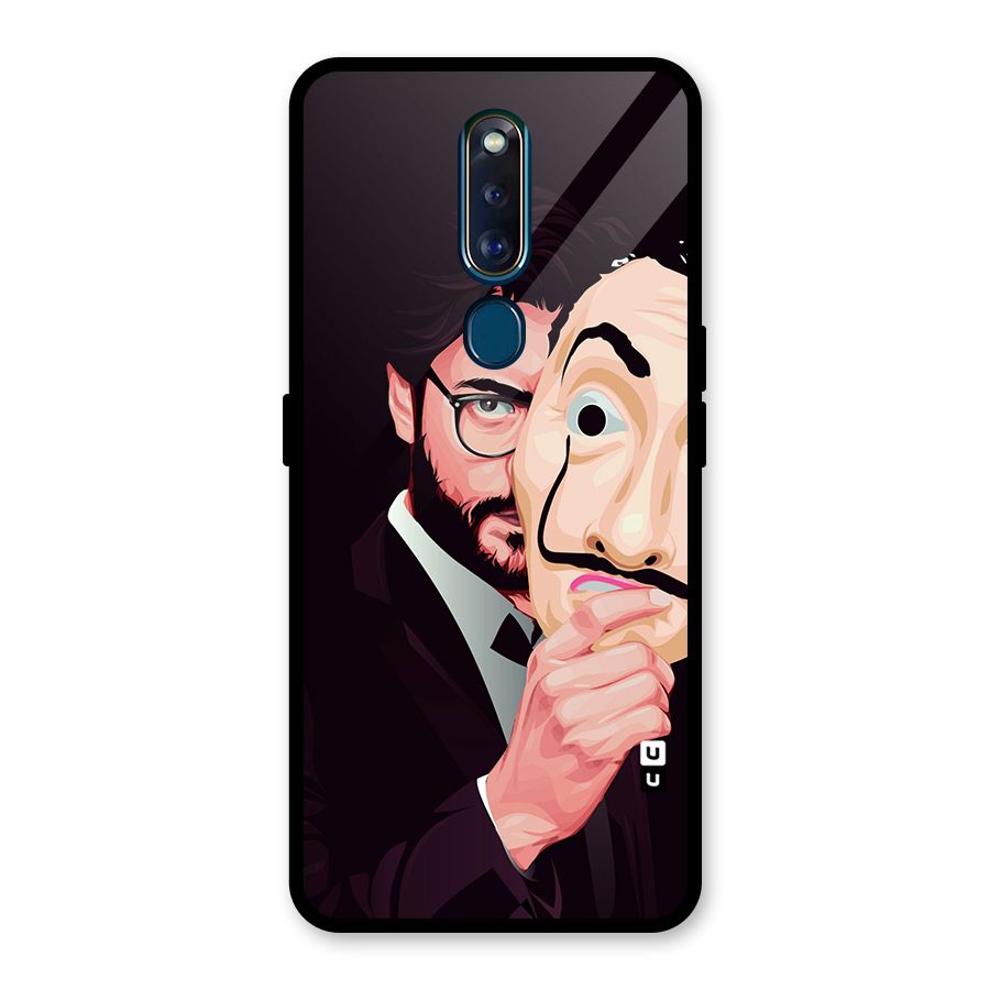 Money Heist Professor Art Glass Back Case for Oppo F11 Pro