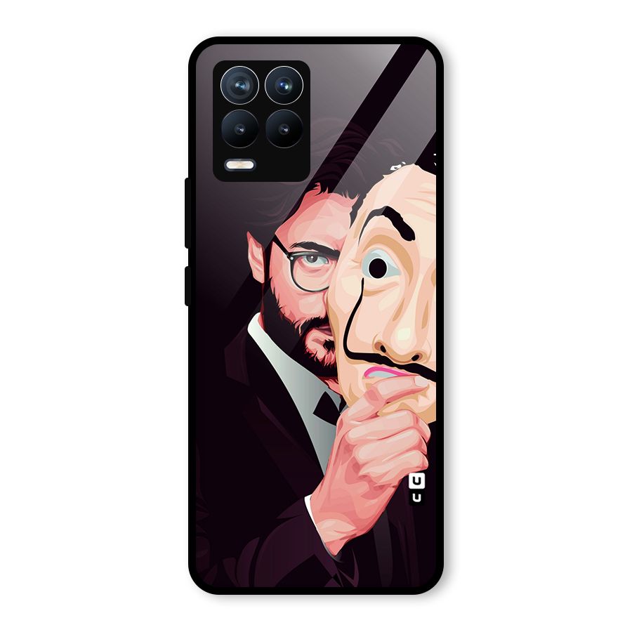 Money Heist Professor Art Glass Back Case for Realme 8