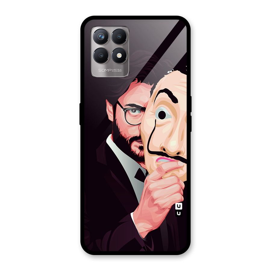 Money Heist Professor Art Glass Back Case for Realme 8i
