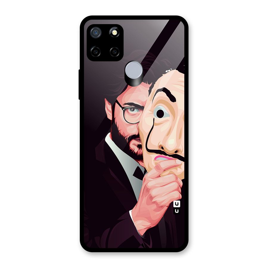 Money Heist Professor Art Glass Back Case for Realme C15