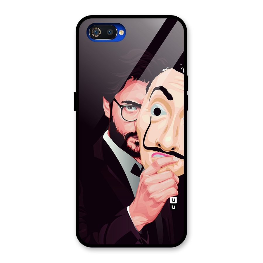 Money Heist Professor Art Glass Back Case for Realme C2