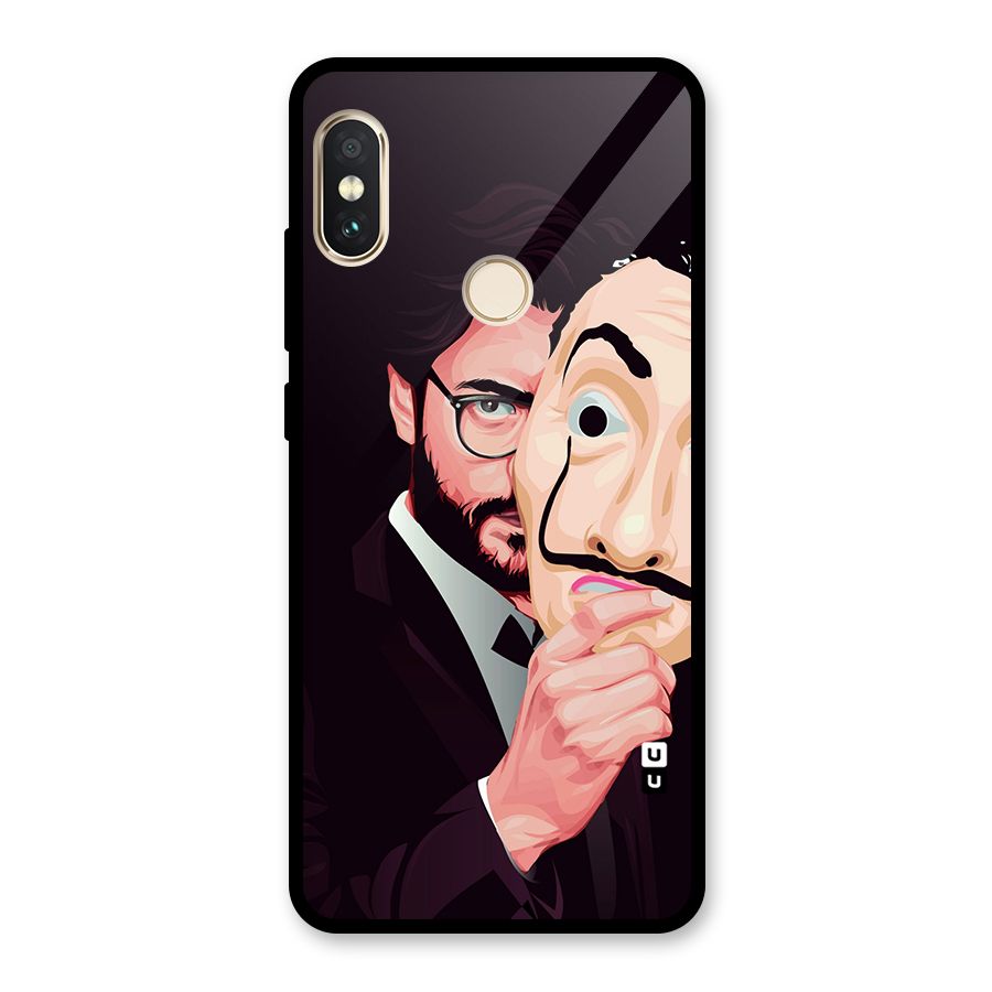 Money Heist Professor Art Glass Back Case for Redmi Note 5 Pro