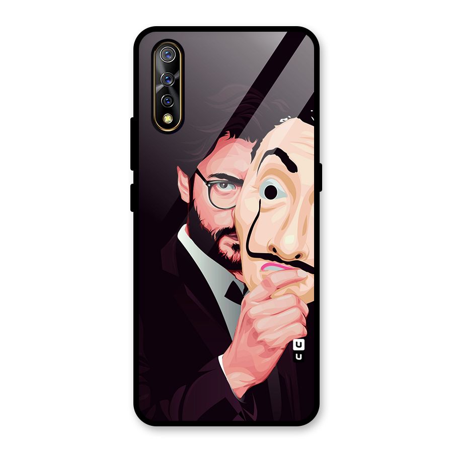 Money Heist Professor Art Glass Back Case for Vivo S1