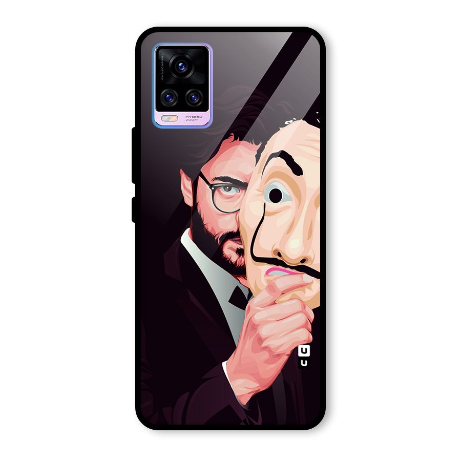 Money Heist Professor Art Glass Back Case for Vivo V20 Pro
