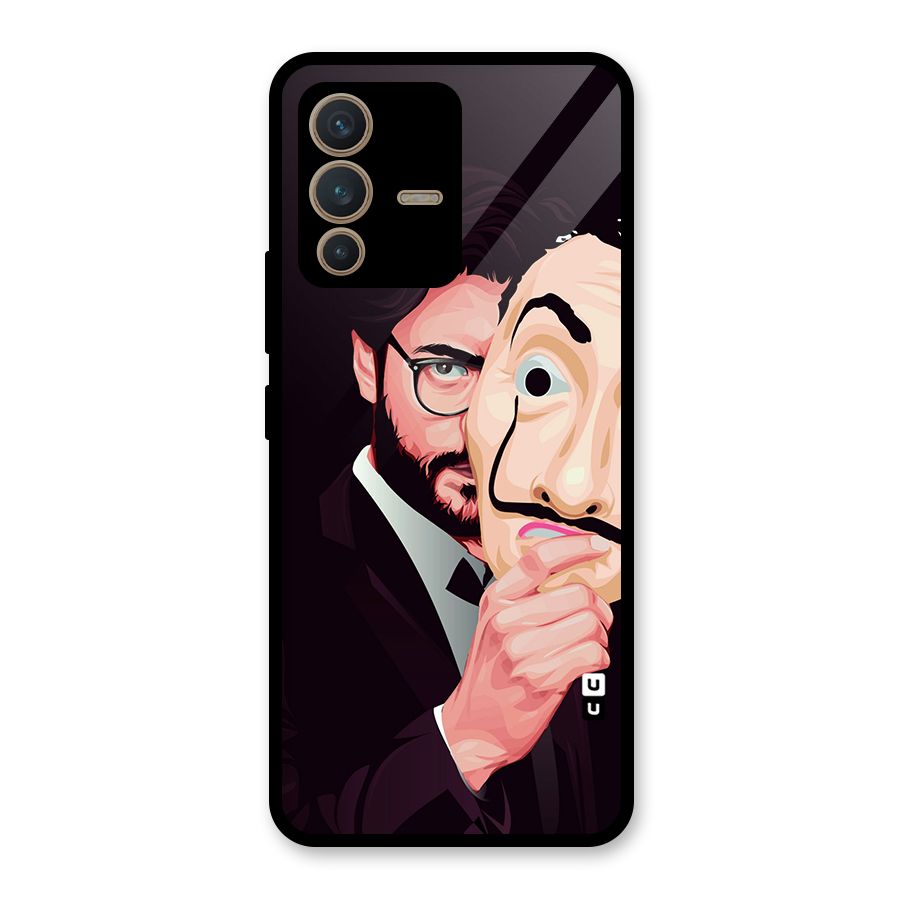 Money Heist Professor Art Glass Back Case for Vivo V23 5G