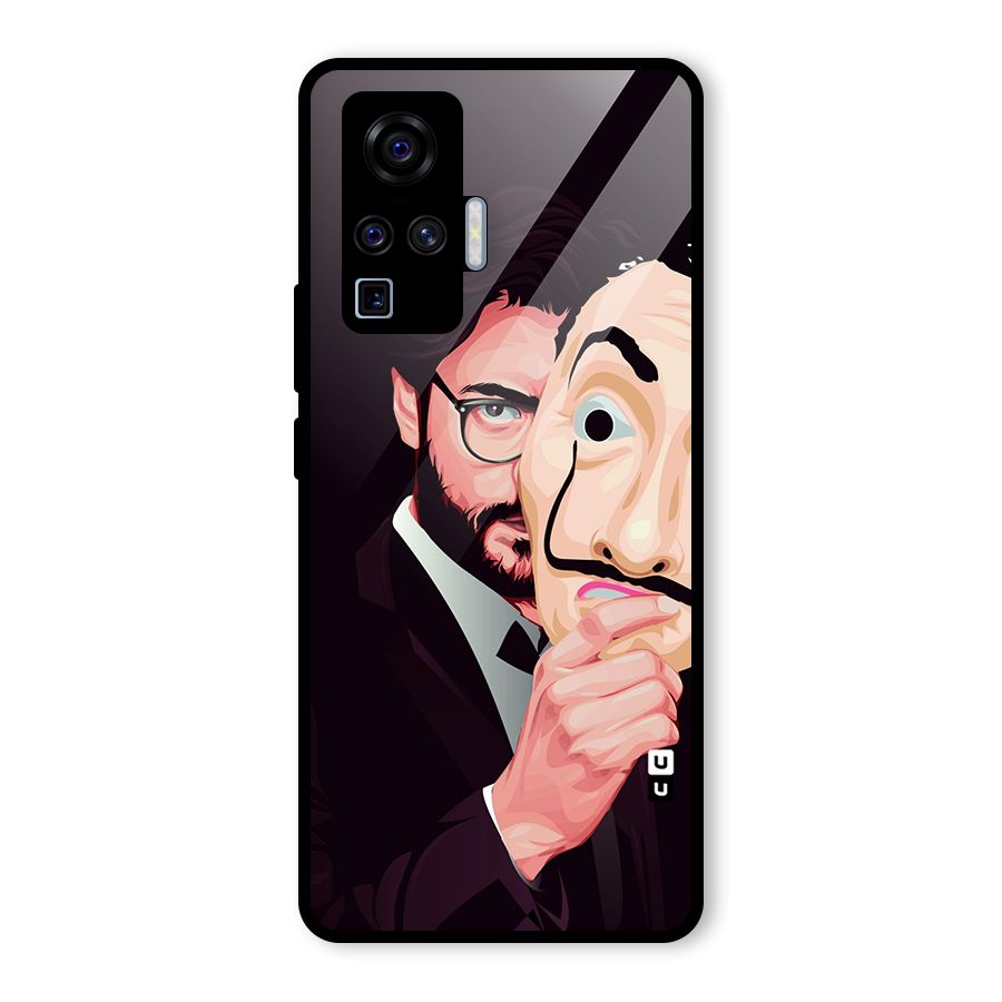 Money Heist Professor Art Glass Back Case for Vivo X50 Pro
