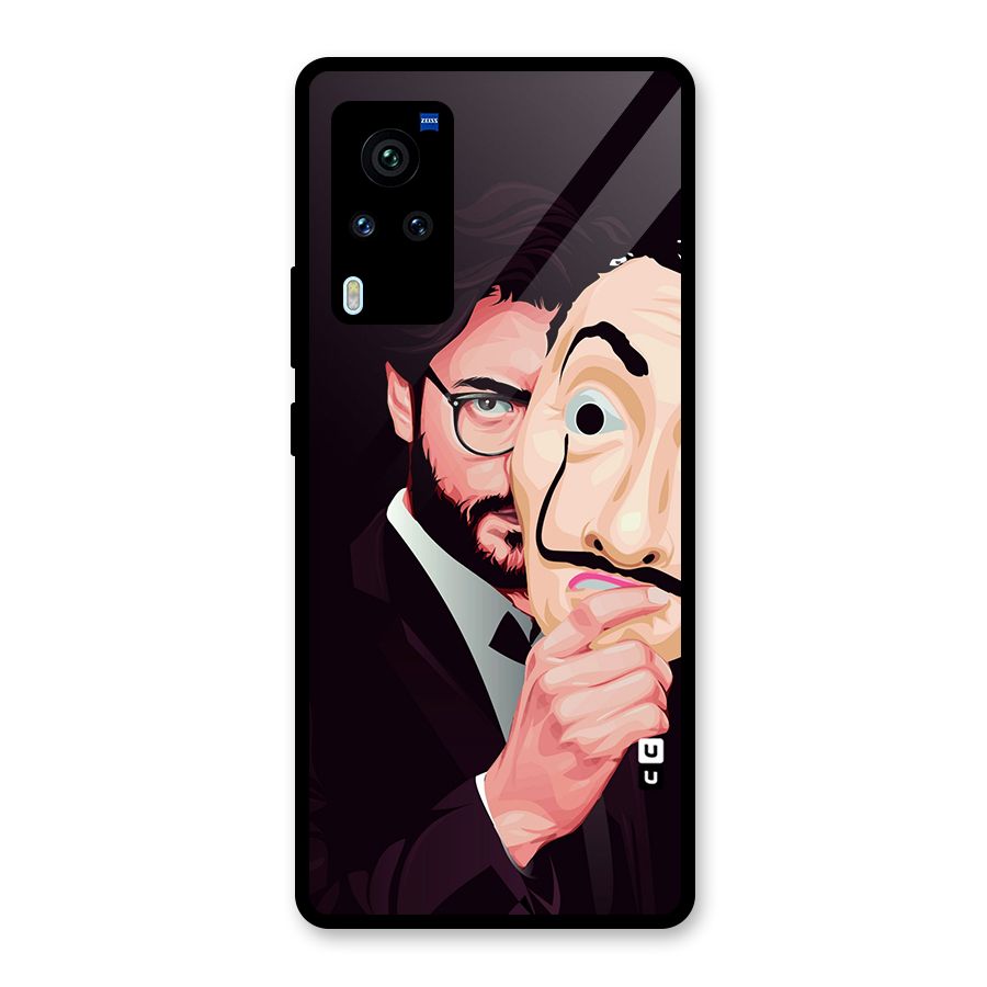 Money Heist Professor Art Glass Back Case for Vivo X60 Pro