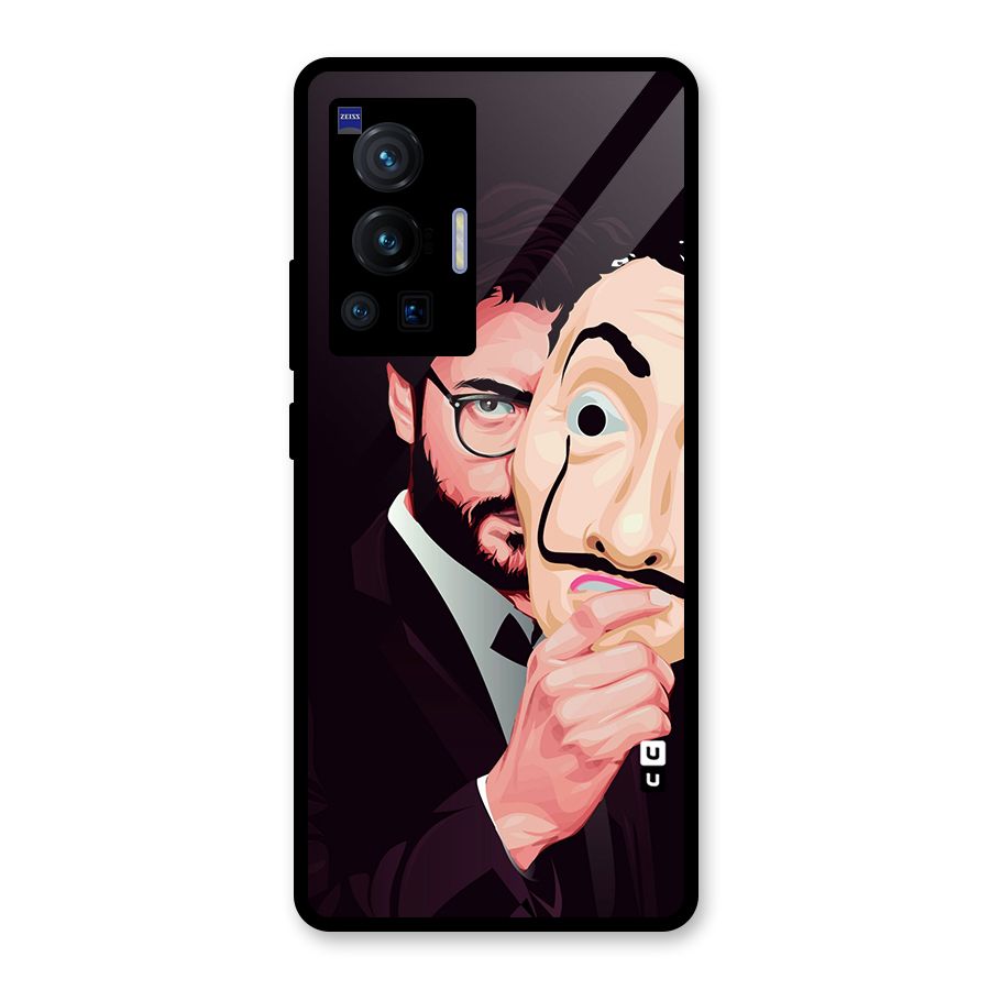 Money Heist Professor Art Glass Back Case for Vivo X70 Pro