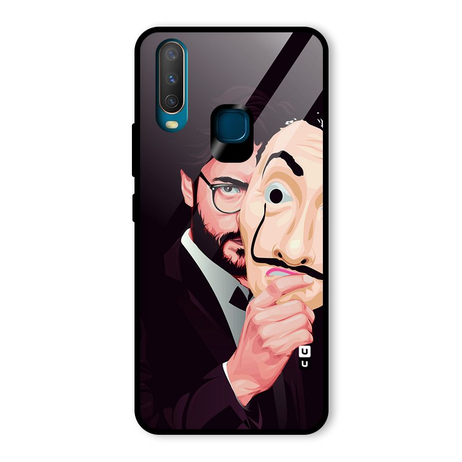 Money Heist Professor Art Glass Back Case for Vivo Y17