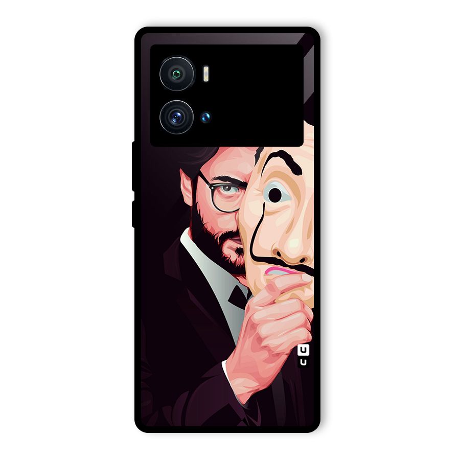 Money Heist Professor Art Glass Back Case for Vivo iQOO 9 Pro