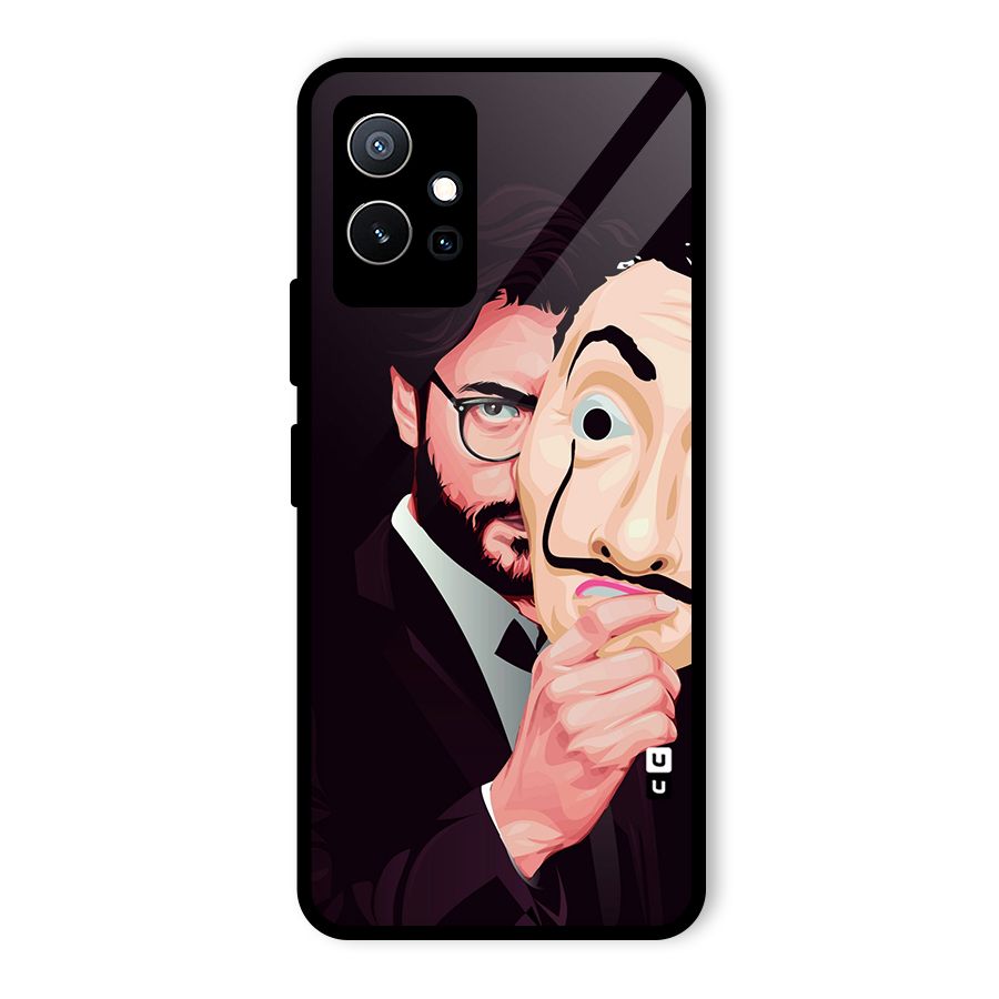 Money Heist Professor Art Glass Back Case for Vivo iQOO Z6