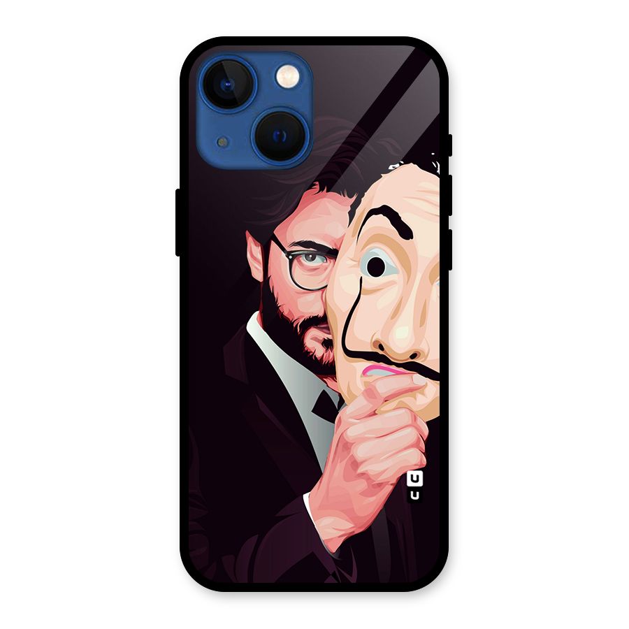 Money Heist Professor Art Glass Back Case for iPhone 13 Mini