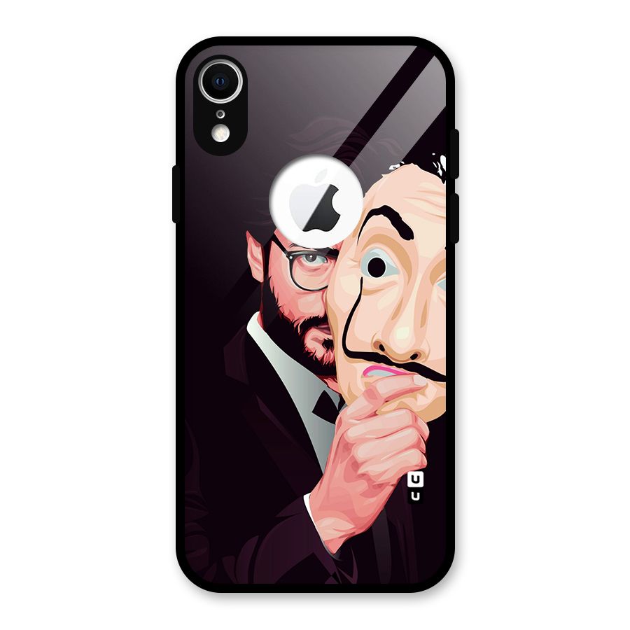 Money Heist Professor Art Glass Back Case for iPhone XR Logo Cut