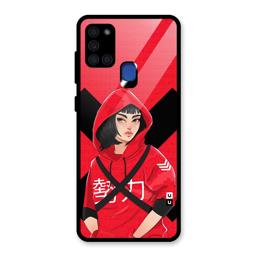 Money Heist Tokyo Digital Art Glass Back Case for Galaxy A21s