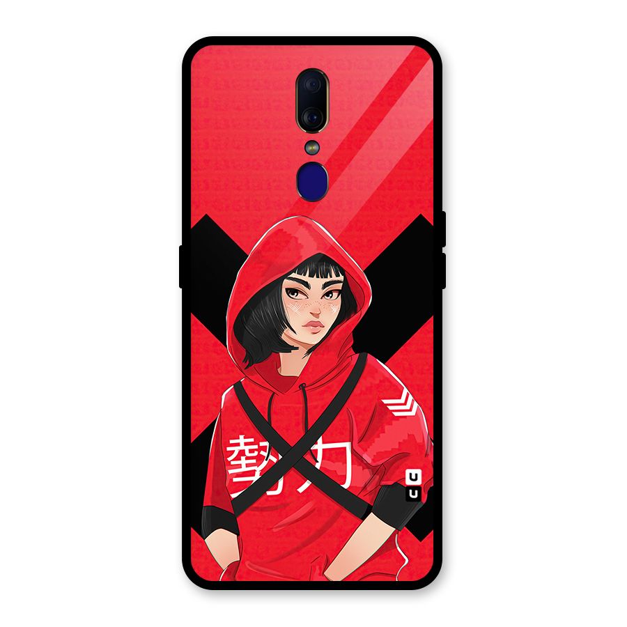 Money Heist Tokyo Digital Art Glass Back Case for Oppo F11