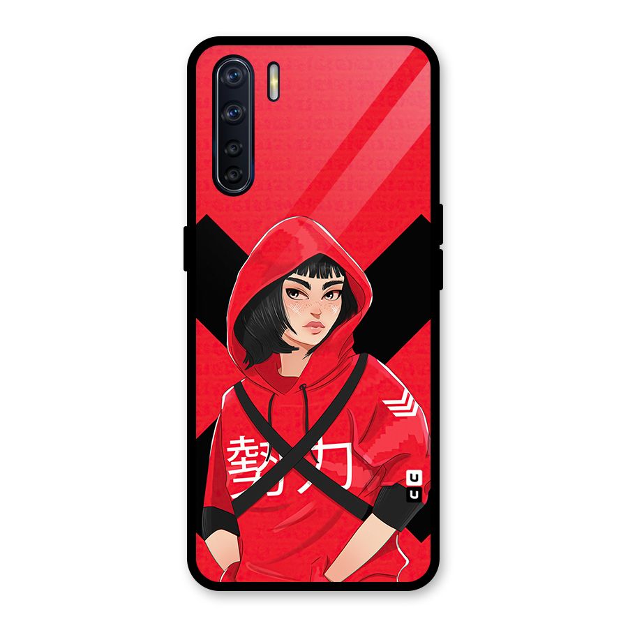 Money Heist Tokyo Digital Art Glass Back Case for Oppo F15